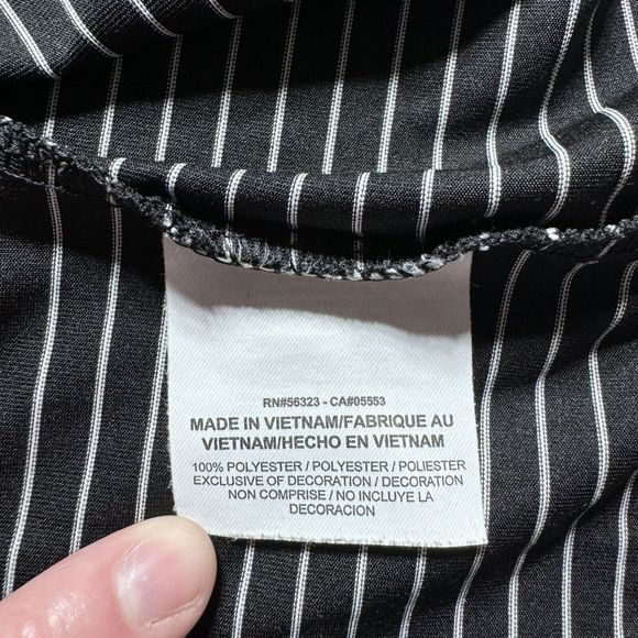 Nike Golf Tour Performance Men's M Dri Fit Short Sleeve Polo Shirt Black Striped - Picture 10 of 11